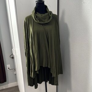 Chic Forest Green Women's Cowl Neck Sweater